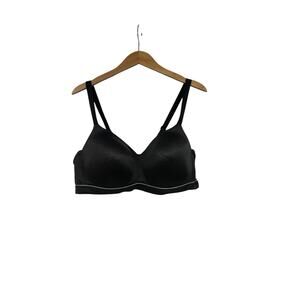 Cacique Lane Bryant Black Lightly Lined Lounge Bra Womens Size 44C